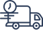 Fast and on time delivery icon